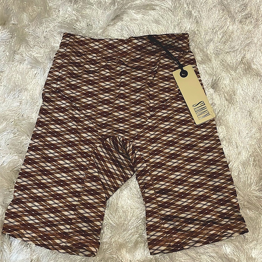 KNWLS brown polyester shorts